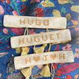 Custom White & Gold Beaded Bracelet