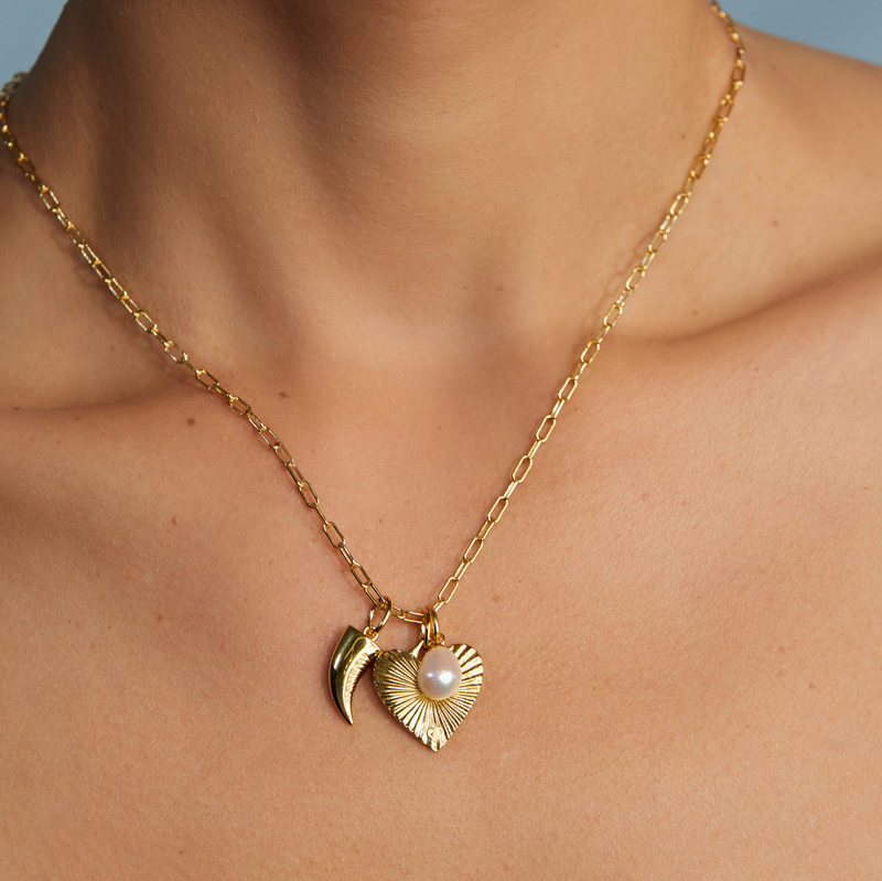 venus horn charm necklace