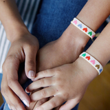 Mini & Me: Rainbow Hearts Beaded Bracelet Set
