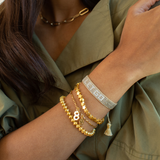 Metallic Let Go Beaded Bracelet