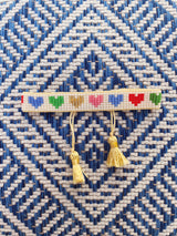 Rainbow Hearts Beaded Bracelet