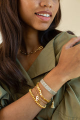 Metallic Let Go Beaded Bracelet