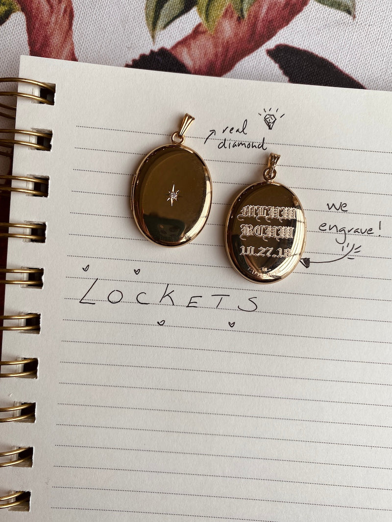 Heart Locket with Diamond  HART Custom Charm Jewelry