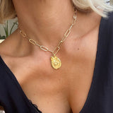 Jumbo Link Collar Necklace with Clip