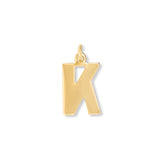 Flat Letter K Charm