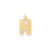 Flat Letter N Charm