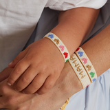 Rainbow Hearts Beaded Bracelet