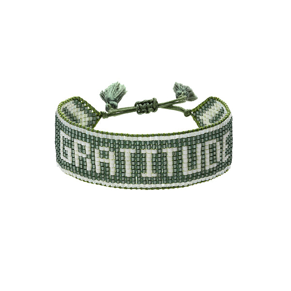 Gratitude Sage Beaded Bracelet