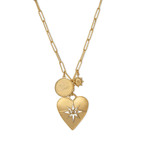 Seeing Heart Charm Necklace