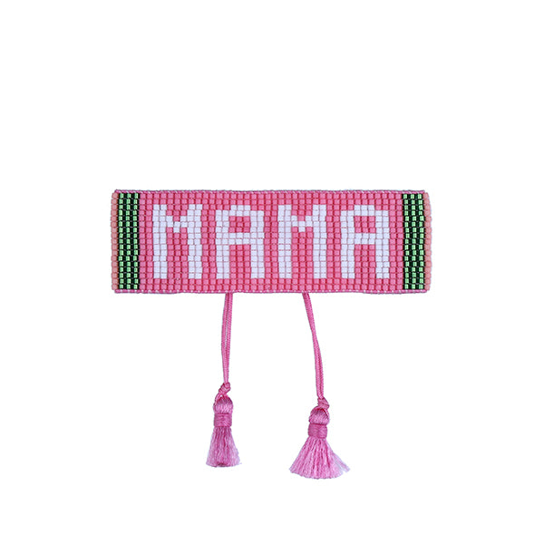 Pink MAMA Beaded Bracelet