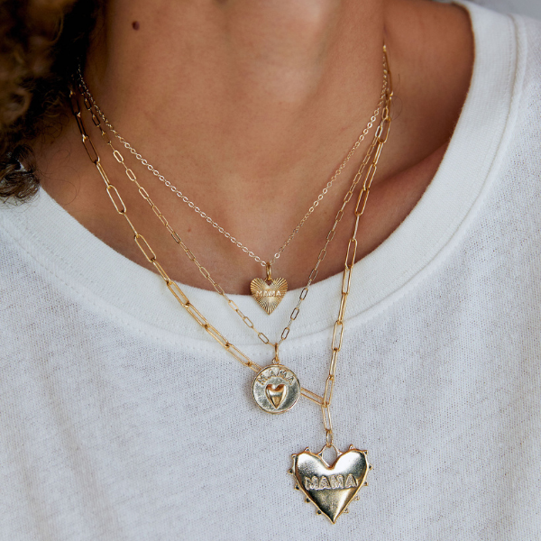 Dainty Heart MAMA Necklace | HART Custom Charm Jewelry